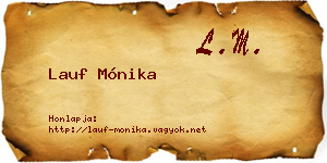 Lauf Mónika névjegykártya