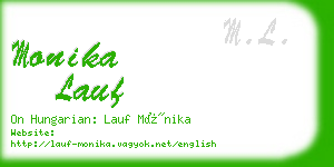 monika lauf business card